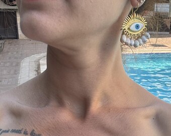 Paire De Boucles D'oreilles Avec Perles - Modèle 114-48/A0-88 - Occasion