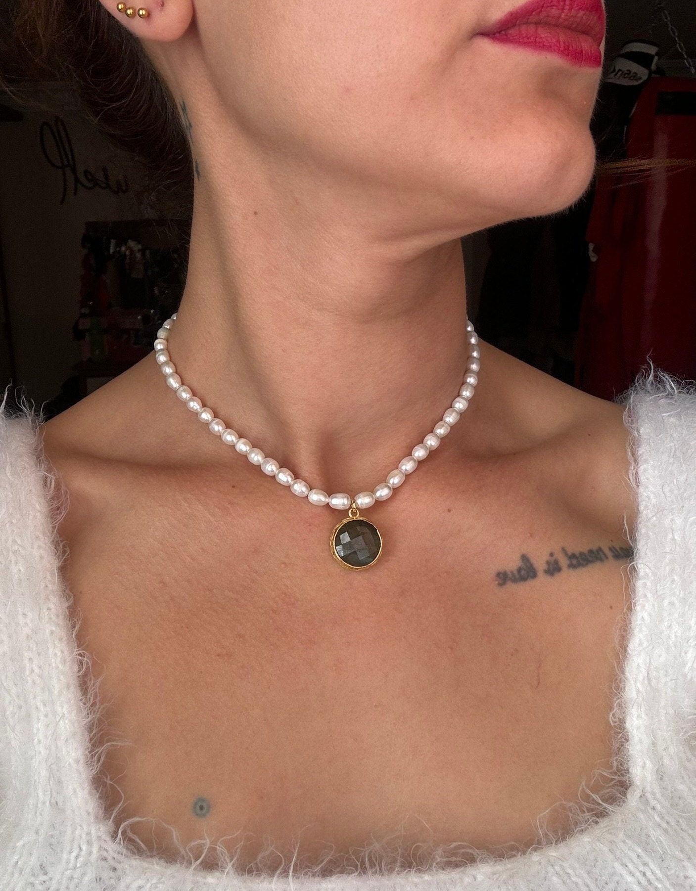 Collier labradorite pas cher - Pierre precieuse