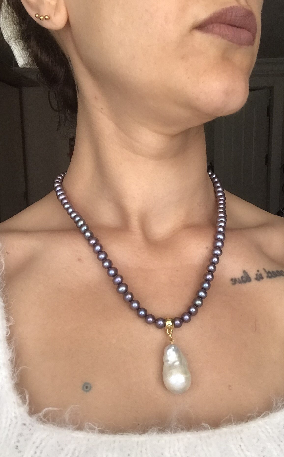本真珠 ロング ネックレス バロックパール ピーコック 真珠 玉虫色 パール 本真珠 ロング ネックレス バロックパール ピーコック 真珠 玉虫色