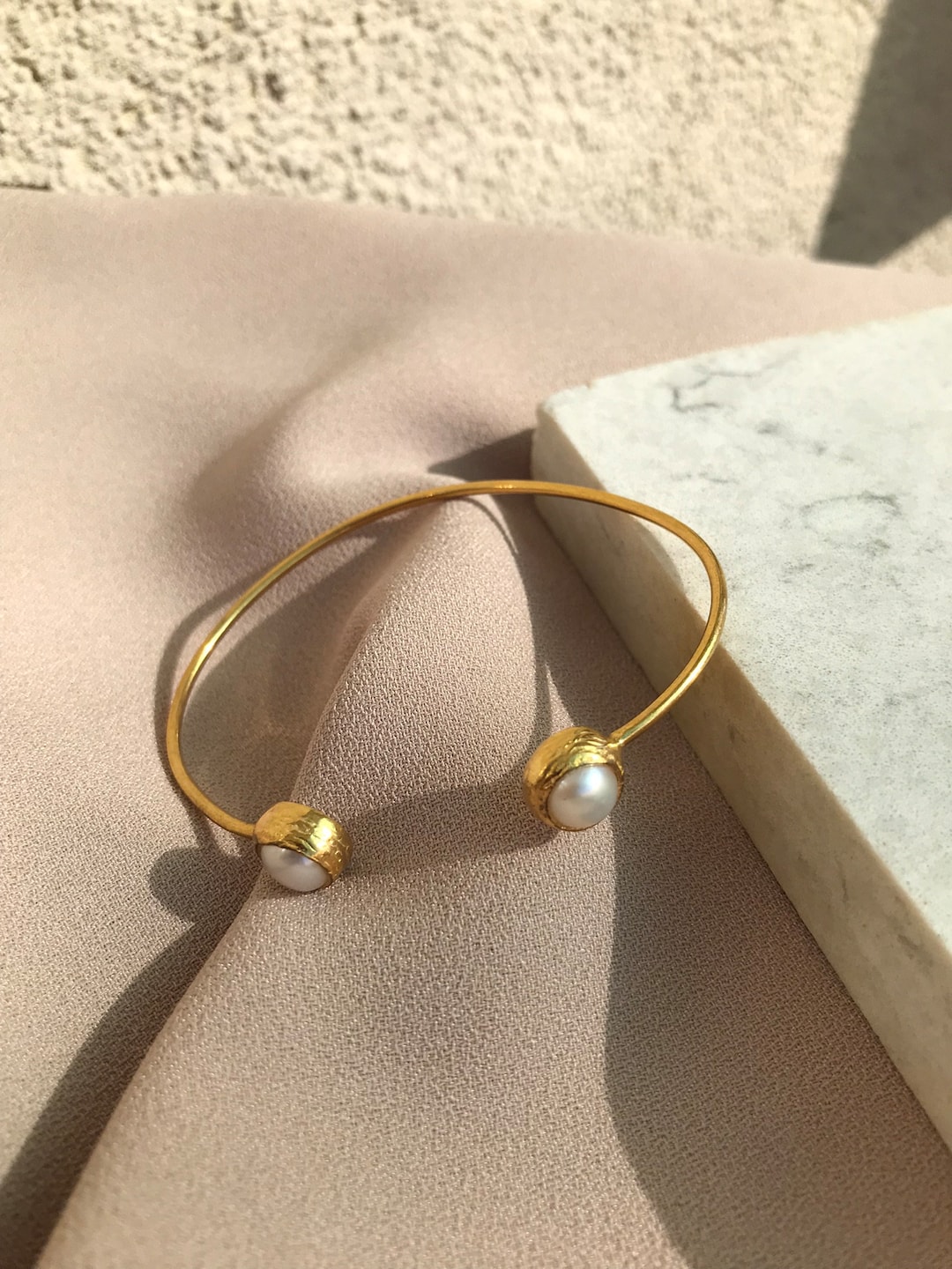 Narrow Cuff with Genuine Freshwater Pearls main image 1