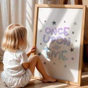 Once Upon A Time - Diseño Digital - Decoración Habitación Bebé - Lámina Boho Bebé - Lettering
