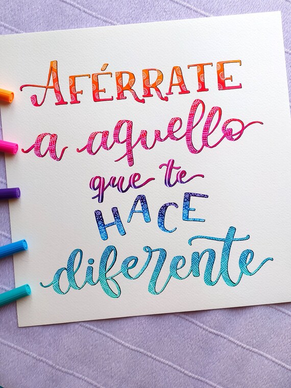 Lettering Frases Motivadoras Bonitas Amistad Amor | Etsy