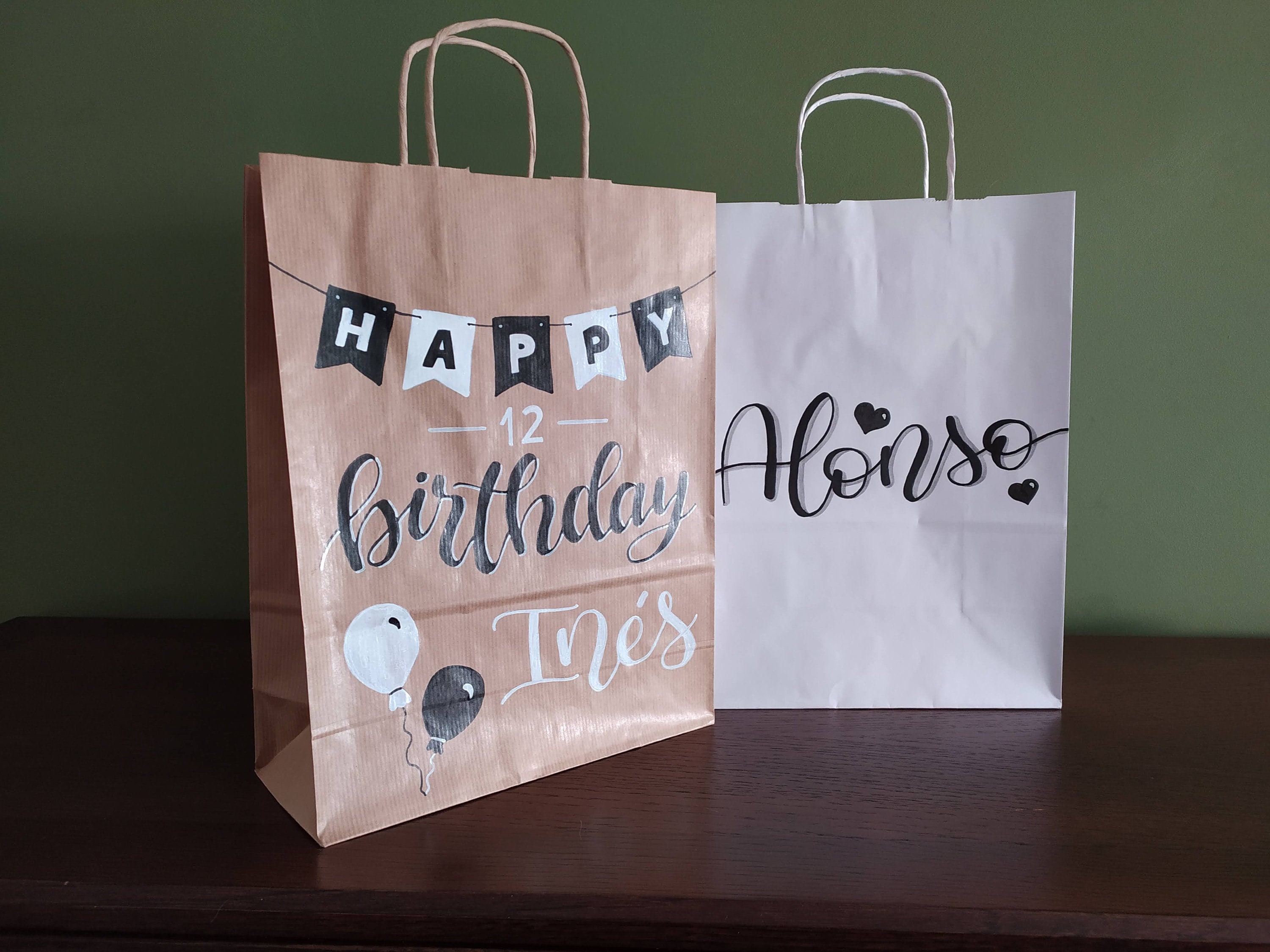 Personalized Paper Bags Gift Bags Wedding Gifts Birthdays Etsy