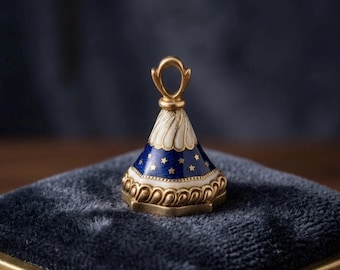Victorian 18K gold seal fob pendant “Even all others do, I will not”