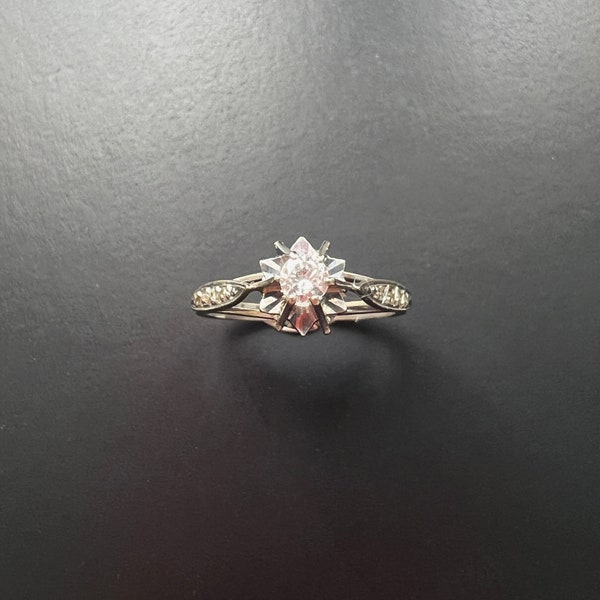 Bague solitaire en diamant en or 18 carats du début du 20ème siècle, bague de fiançailles antique, fiançailles en diamant, cadeau de bague en diamant, cadeau de bague de Saint-Valentin