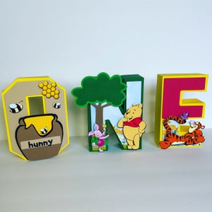 Winnie the Pooh , 3d letter, Winnie the Pooh birthday, pooh party, theme letters