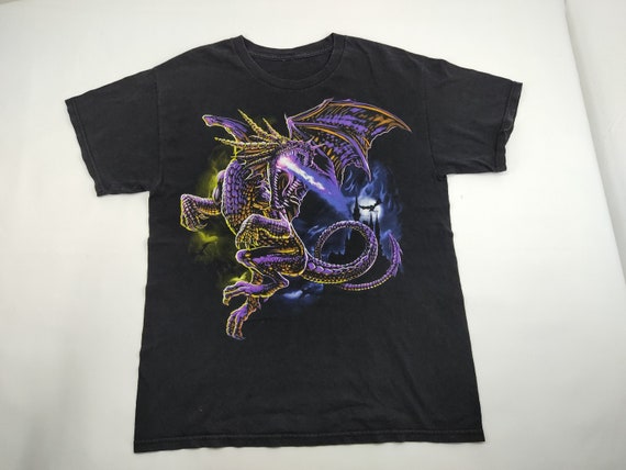 Vintage 90s Dragon Vintage Liquid Blue Style Fashi