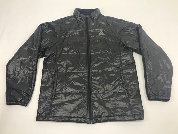 Adidas Windbreaker Zipper Black Jacket Down