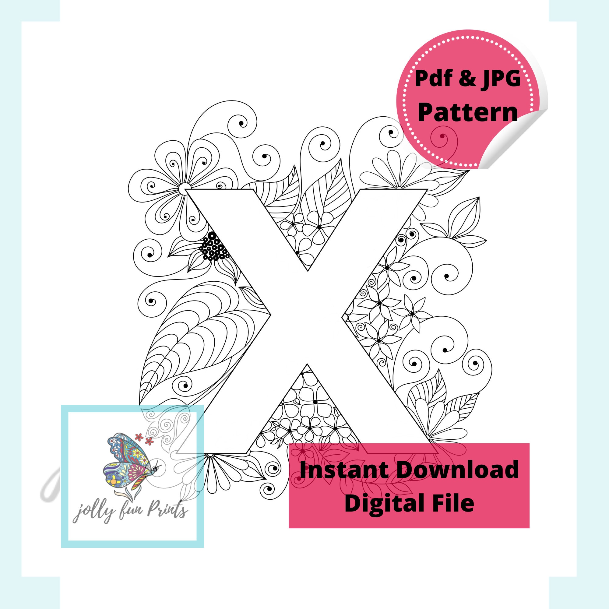 Paper Quilling Art Pattern for Uppercase and Lowercase of Letter X ...