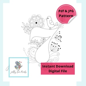 Paper Quilling Art Pattern for the number Seven (7) (Digital template)