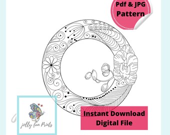 Paper Quilling Art Pattern for uppercase and lowercase of Letter O  (Digital template)