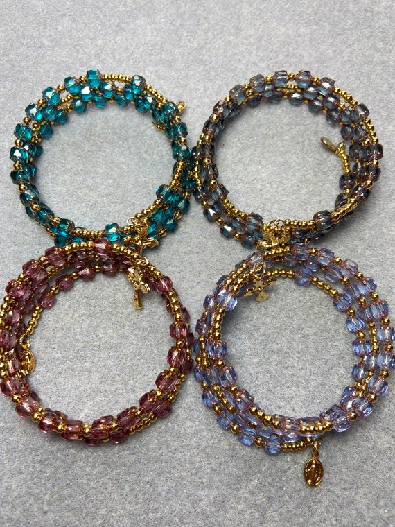 Rosary Bracelet | Semi-Precious Gemstones | Twirl & Pray | 7 Styles | BR6C  - F.C. Ziegler Company