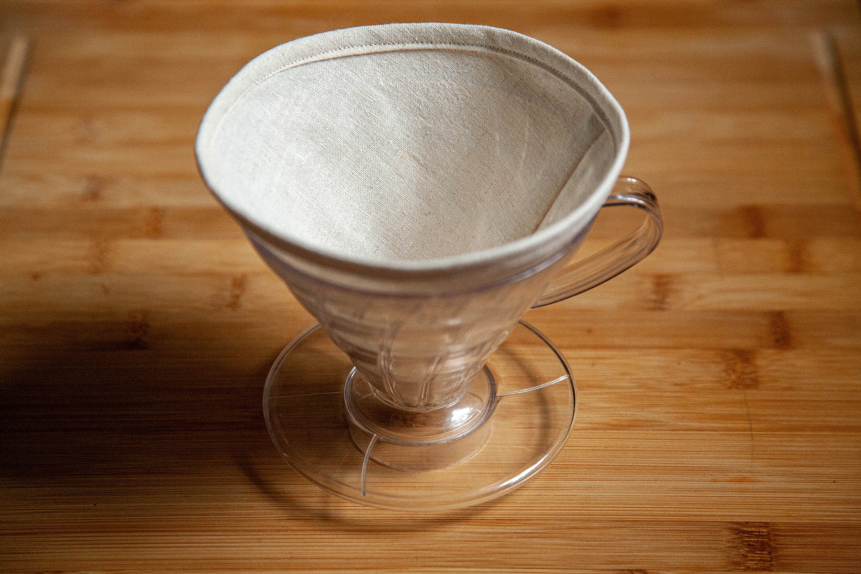Organic reusable hemp and cotton cloth V60 02 filter