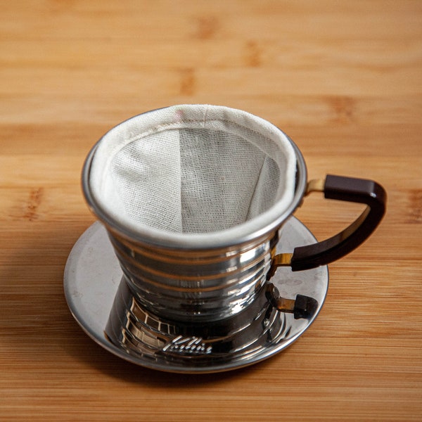 Organic reusable hemp and cotton cloth Kalita Wave 155 filter