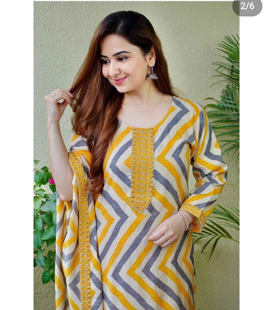 2 colour kurta design