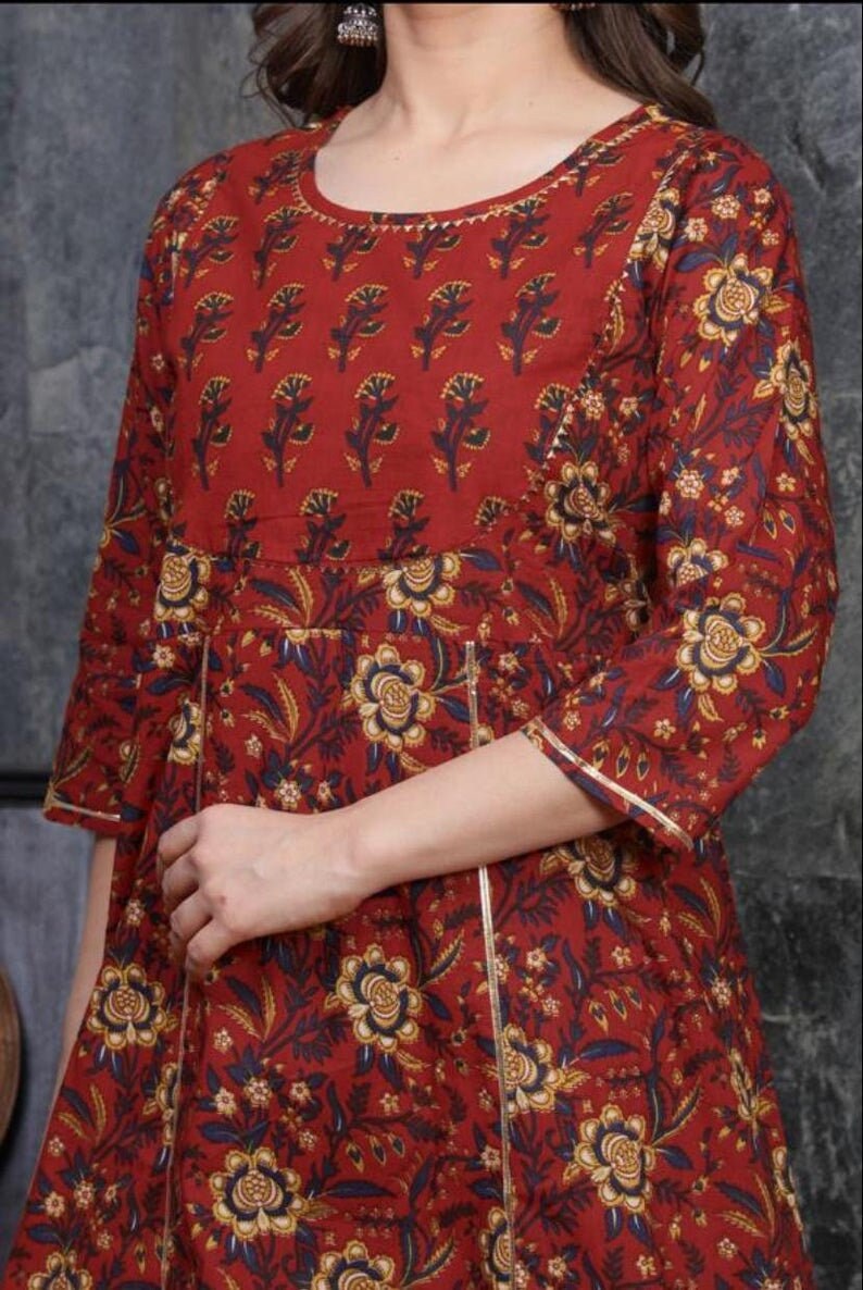 Women Anarkali Kurti Sharara With Designer Dupatta Garba Dress | Etsy
