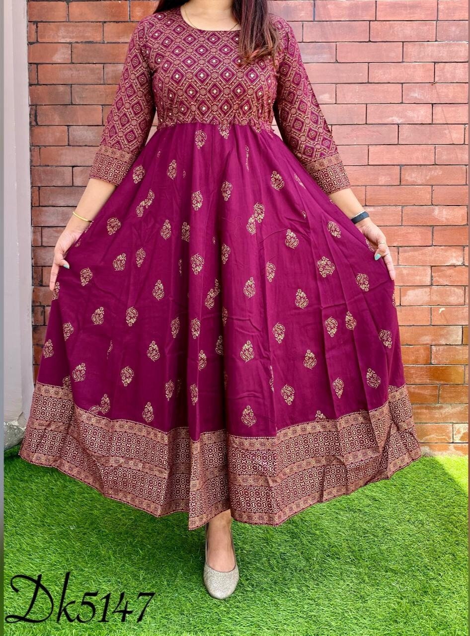 Women Designer One Piece Long Gown Bollywood Style Anarkali - Etsy