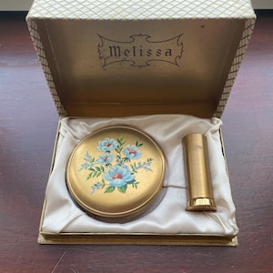 Brand New - Melissa Vintage Compact and Lipstick Case Set in Original Box