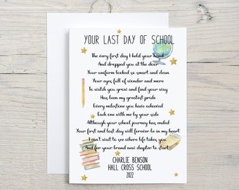 Last Day Of School Card Last Day Of Year 11 Card Leaving - Etsy