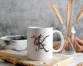 Personalized Mug with Monogram | individual gift | Personal Mug | Cup with initial letter | Coffee cup with letter