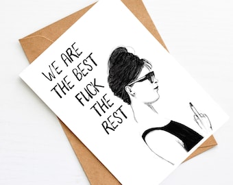 Geburtstagskarte beste Freundin "We are the best“, Geburtstag Karte, Geschenk für Freundin, Karte Frau für Busenfreundin, best friends, BFF