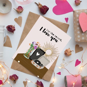 Liefdeskaart “Voor de goede orde, ik hou van je” – A6 vouwkaart met envelop | Romantische kaart voor vriend, vriendin, partner, jubileum