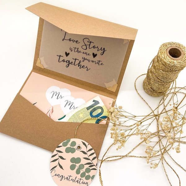 Wedding money gift | Gift card for wedding LOVE STORY | Wedding gift for newlyweds | Gift box with wedding card
