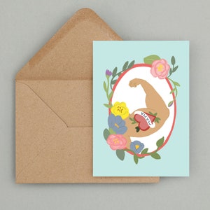 Cartolina per la festa della mamma – Mamma con tatuaggio a cuore – Biglietto d'auguri affettuoso – Regalo per la mamma – Biglietto per la festa della mamma – Cartolina fantastica per la migliore mamma