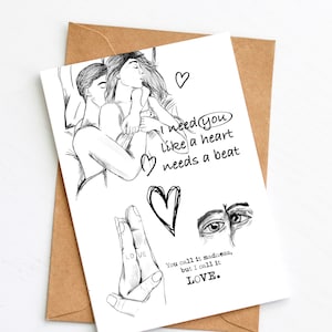 Liebeskarte LOVE  |  Geburtstagskarte mit Umschlag | Geschenk zum Hochzeitstag | Karte für Freund o. Freundin | Jahrestag Geschenk