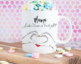 Mug "Mom - nice that you exist" - gift idea for Mother's Day - birthday gift for mom - gift for mother - thank you mom