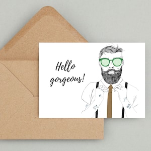 Postkarte zum Frauentag "Hipster" | Beste Freundin Karte | Geschenk Geburtstag | für Papa oder Mama | Geburtstagskarte Freundin