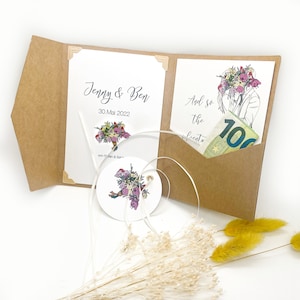 Personalisiertes Geldgeschenk zur Hochzeit ADVENTURE | Hochzeitsgeschenk Geld | Geschenkschachtel Box Hochzeitskarte | Geschenkbox