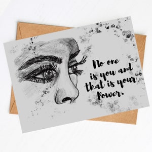 Affirmationskarte DU • Freundschaftskarte • Geburtstagskarte Beste Freundin  • Empowerment karte | Motivationskarte • Weltfrauentag Geschenk