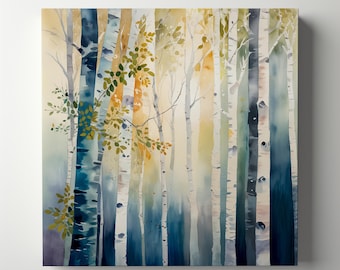 Birch Tree Forest Canvas Print: Nature-Inspired Fine Art