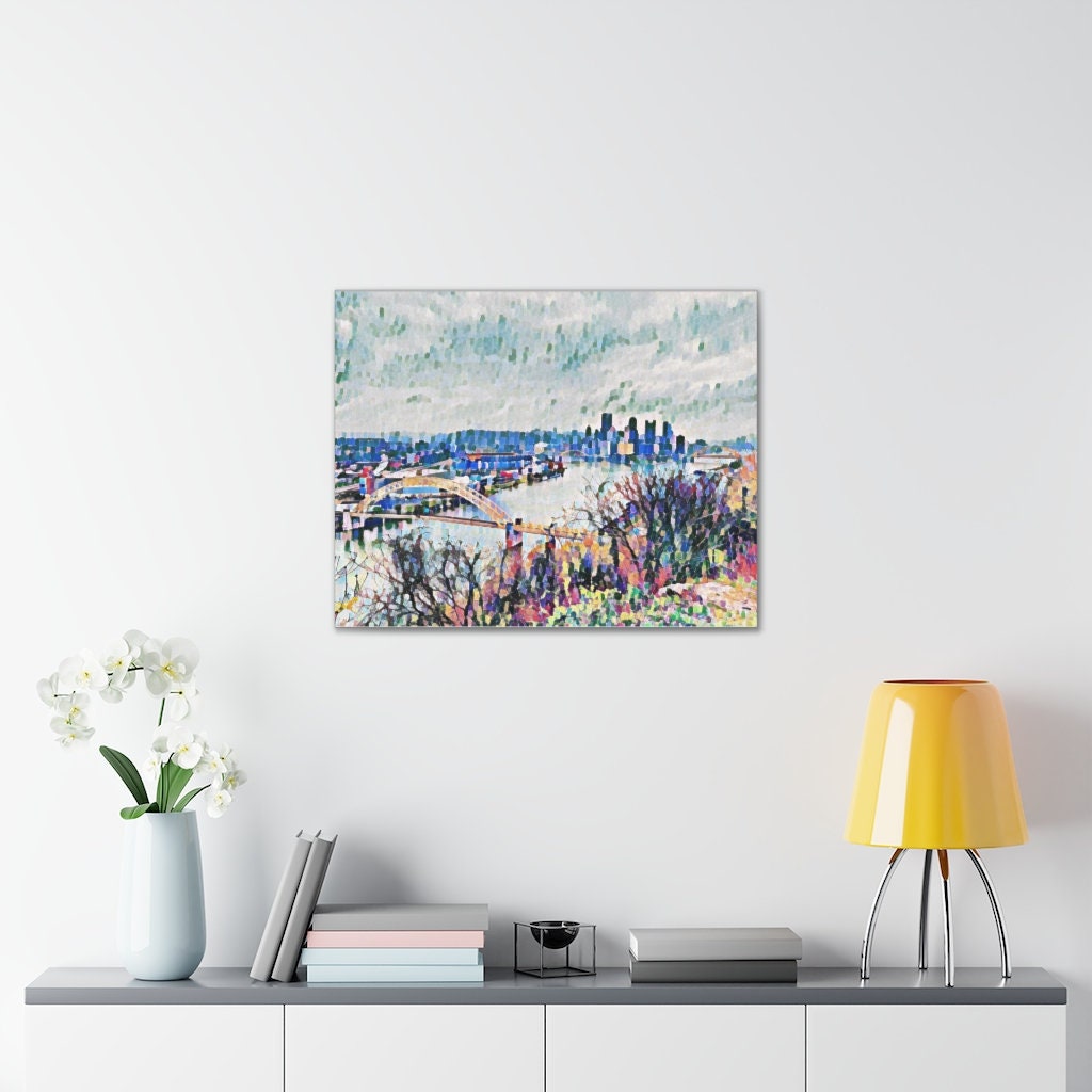 Pittsburgh Three Rivers Canvas Print, Canvas Gallery Wrap Available in ...