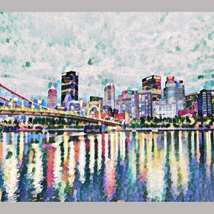 Pittsburgh View From North Shore Canvas Print, Canvas Gallery Wrap, Free Shipping