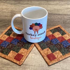 Tiny Quilt Coasters, Set of 2