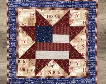 Americana Quilted Art, 21”x21”