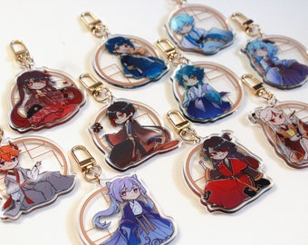 Genshin Liyue Hanfu Traditional Clothing Clear Acrylic Charms