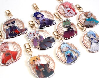 Genshin Inazuma Kimono/Yukata Traditional Clothing Clear Acrylic Charms