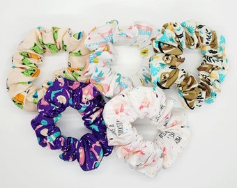 Cactus scrunchie, Llama scrunchie, Mermaid scrunchie, Sloth scrunchie, Hair scrunchie, Scrunchie Set, gift for her, vsco girl scrunchie