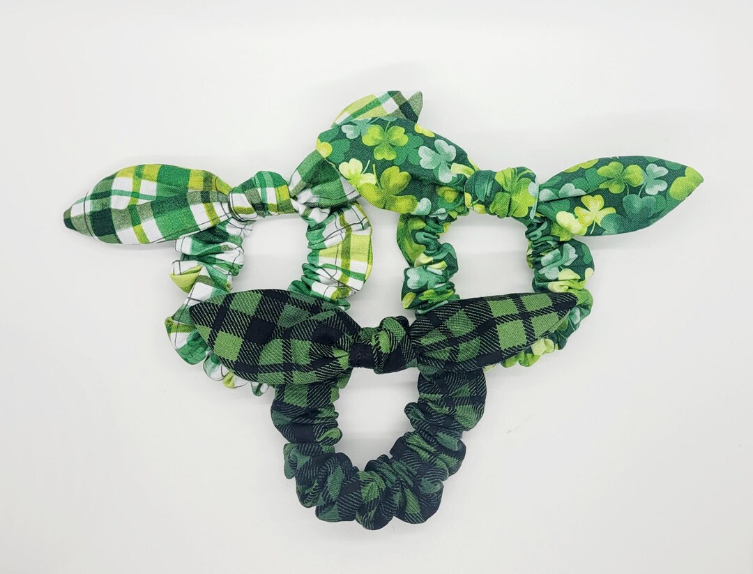 Scrunchie St St Patrick's Day Scrunchies, Bow Scrunchie, Hair Scrunchie, St Patty's ...