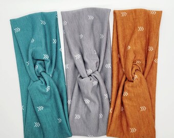 Boho Twist Headband, Twist Headband, Headband for Women, Nurse Headband, Knot Headband, Yoga Headband, Turban Headband, Arrow Headband, Soft