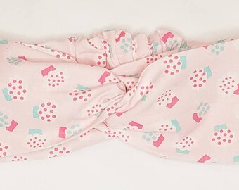 Cupcake Headband, turban headband, knit headband, twist headband, twist turban headband, Stretchy headband, Boho headband, Valentine's Day