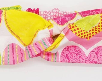 Valentine's Day Headband, Adult Heart headband, Knot Headband, twist turban headband, Boho headband, stretchy headband, Headband for women