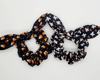 Halloween Scrunchies, Bunny Ear Scrunchie, Bow Scrunchie, Candy Corn Scrunchie, Ghost Scrunchie, Pumpkin Scrunchie, Spooky Scrunchie, Gifts
