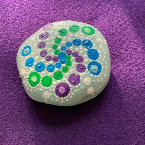 Swirl design Painted Rock
