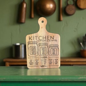 Engraved Decor Cutting Board-Kitchen Measurement Conversion Table