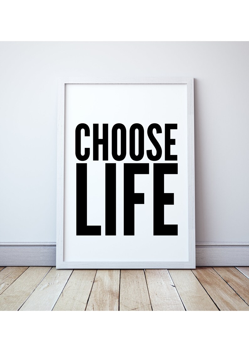 Choose Life Art Print 1980s Wall Art Wham Poster Etsy