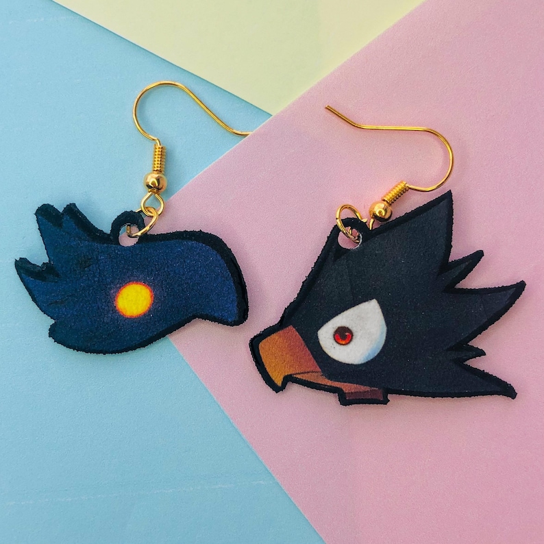 Tokoyami Dark Shadow My hero Academia Earrings Anime